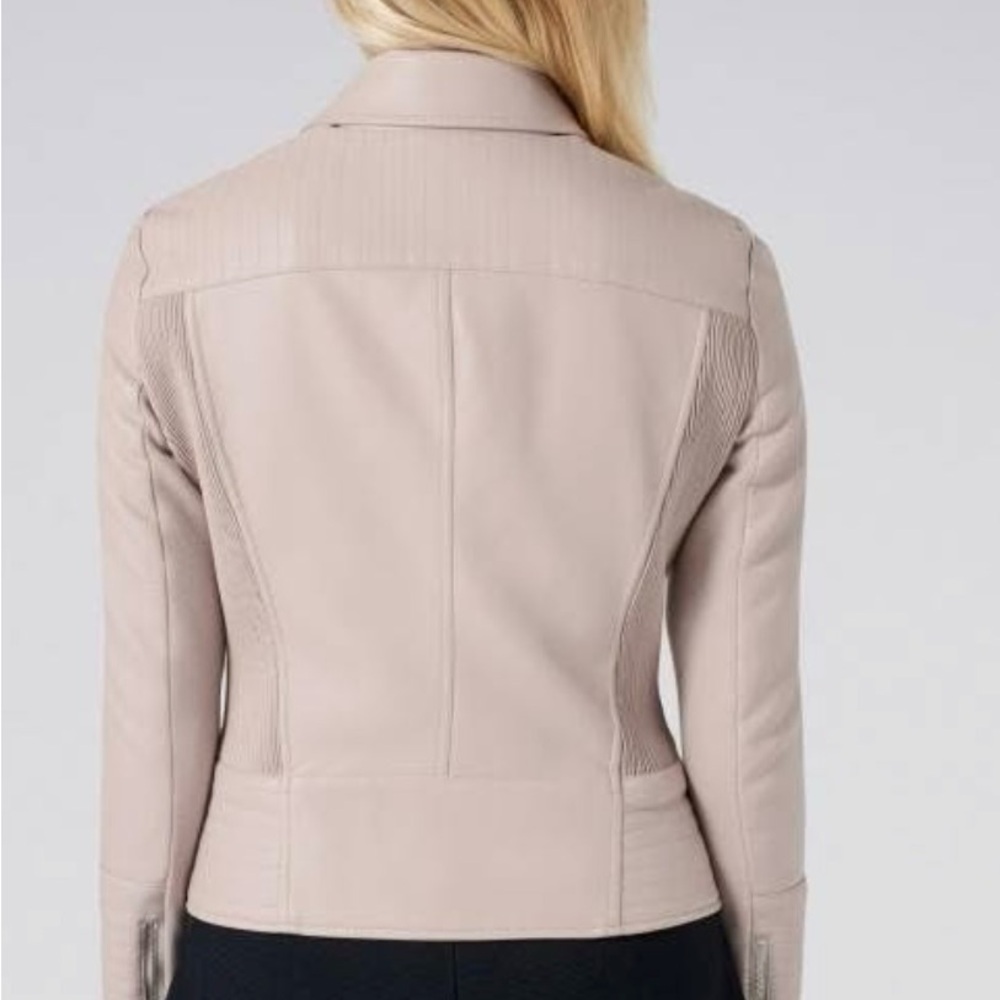 Women's ever new Elegant Cream Leather Jacket - Picture 3 of 4